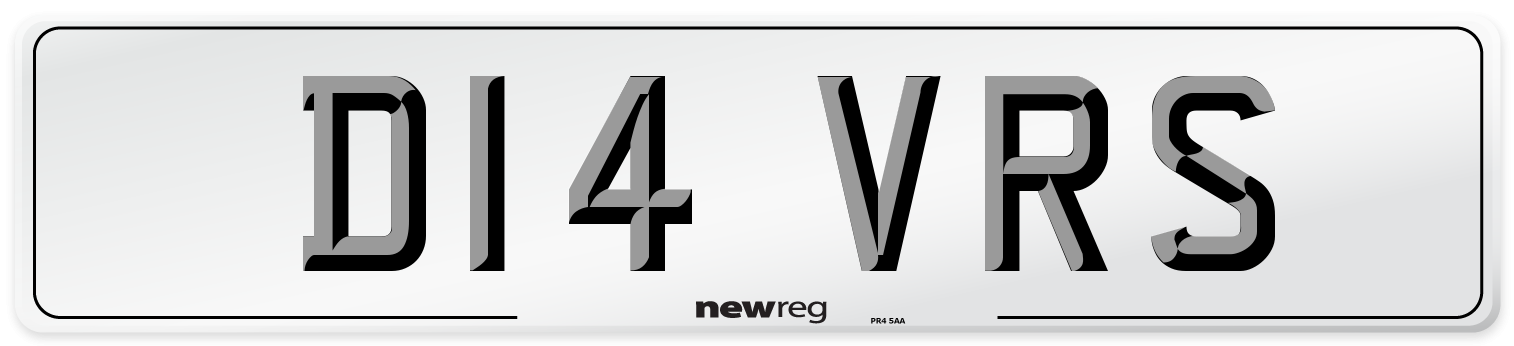 D14 VRS Number Plate from New Reg